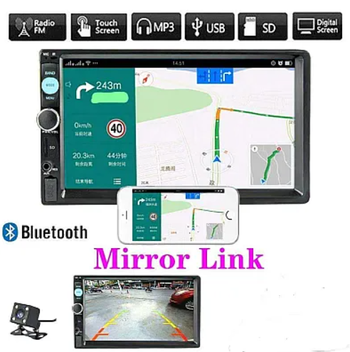 Mp5 player auto 7012B 2DIN TouchScreen 7", Bluetooth, USB, AUX, CAMERA Mansalier