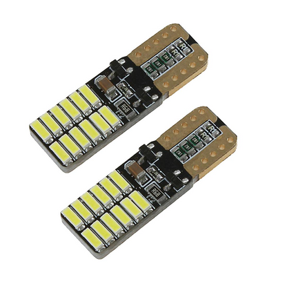 Set 2 Canbus T10 W5W Bec LED Instrumente Interior Culoare Alb