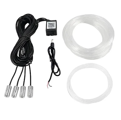 Lumina ambientala LED RGB fibra, Suport pentru aplicatii, 4 in 1, 6 metri
