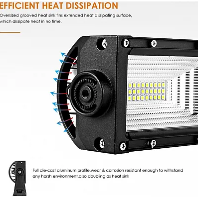 LED Bar Auto 130 CM Drept 675W leduri pe 3 randuri 12V-24V 49140 Lumeni