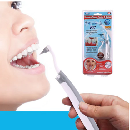 Dispozitiv de curatare dentara cu ultrasunete Sonic Pic si lumina LED, 2 capete