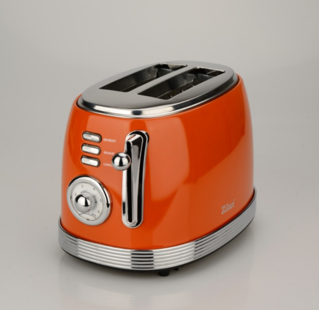 Prajitor RETRO Zilan ZLN7040 Rosu, 6 trepte de prajire, indicator luminos pentru semnalizare