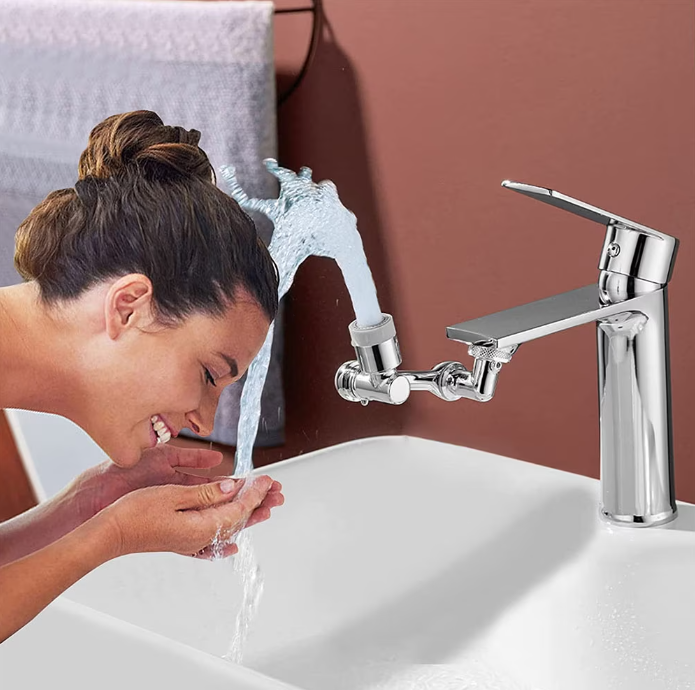 Extensie Robinet Rotativa 1080°, Moduri Multiple De Curgere A Apei, Argintiu