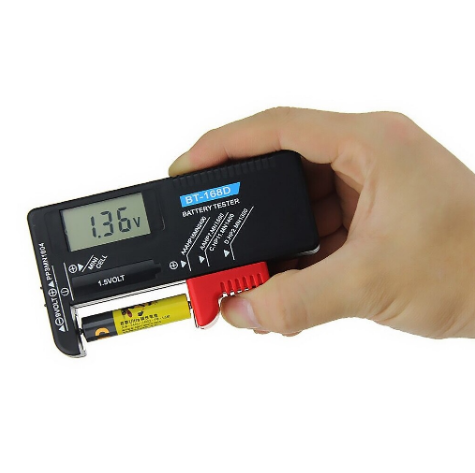 Tester digital baterii Nan, AA AAA R14, 11x6x2,5cm, fara alimentare proprie