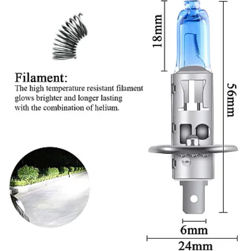 Set 2 becuri Pegasus H1 Skyline Xenon Look auto-tec halogen