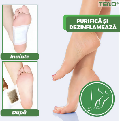 Set 100 Plasturi Kinoki Detoxifianti, Cutie Kinoki Original, Cu Turmalina, Vit C, E, Uleiuri Esentiale