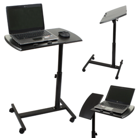 Masuta laptop din metal cu blat laminat, inaltime reglabila