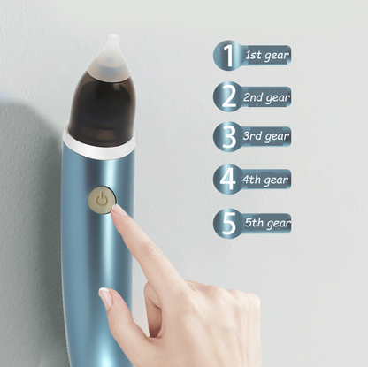 Aspirator nazal electric pentru copii, 5 trepte de putere cu 2 capete de silicon