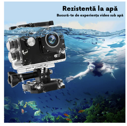 Camera video sport, subacvatica, HD + kit accesorii