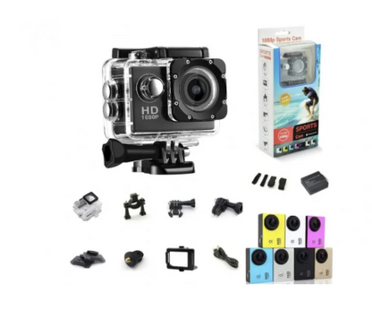 Camera video sport, subacvatica, HD + kit accesorii