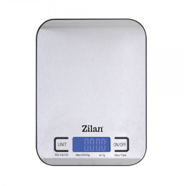 Cantar alimentar digital Zilan ZLN Gri, capacitate 5000g, inchidere automata