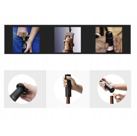 Set tirbuson electric pentru sticle de vin 4 accesorii cutter pentru taierea sigiliului aerator dop cu pompa vid
