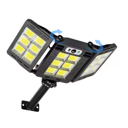Lampa solara tripla cu Smart Sensor si telecomanda