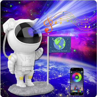 Astronaut Proiector Galaxy LED, Proiectii Constelatii, Multicolor, Lampa Veghe