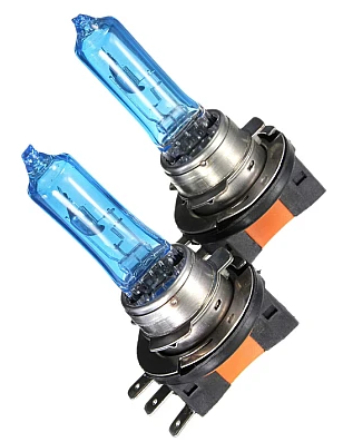 Set 2 becuri auto cu halogen H15 12V putere 15/55W Super White