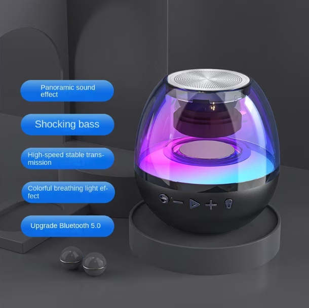 Mini boxa portabila cu extra bass RGB sunet 360 HD bluetooth Q YXB150