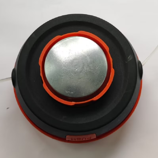 Cap motocoasa buton metal gri+portocaliu MX144
