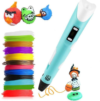 PACHET PROMO: Masuta Pentru Desenat cu Proiector si Diapozitive + CREION pentru desenat 3D cu afisaj LCD pentru desene tridimensionale 3D Pen