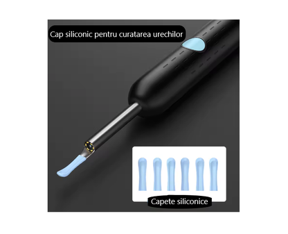 Aparat pentru curatarea urechilor Otoscop cu iluminare LED si camera incorporata