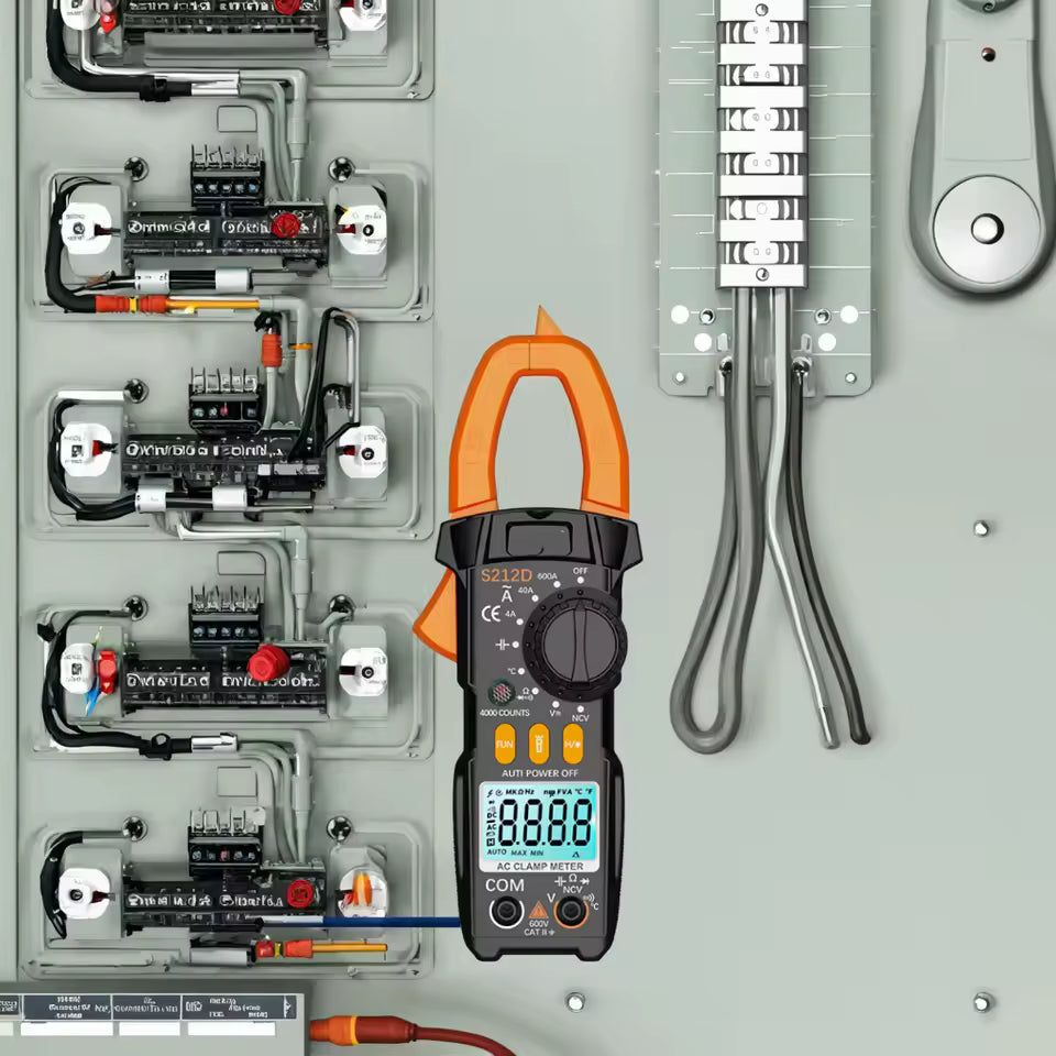 Clampermetru Cleste ampermetric digital pentru masurare tensiune intensitate rezistenta diode si continuite in circuit