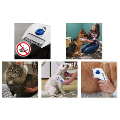 Pieptene electric pentru inlaturarea puricilor pentru caini si pisici.