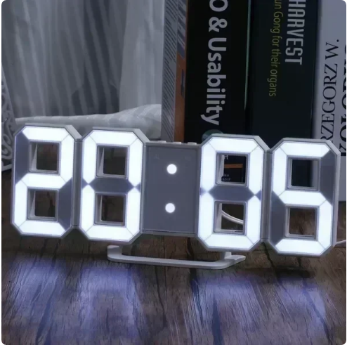 Ceas digital de perete Clip Sonic RV149, 3 nivele de intensitate , Alarma