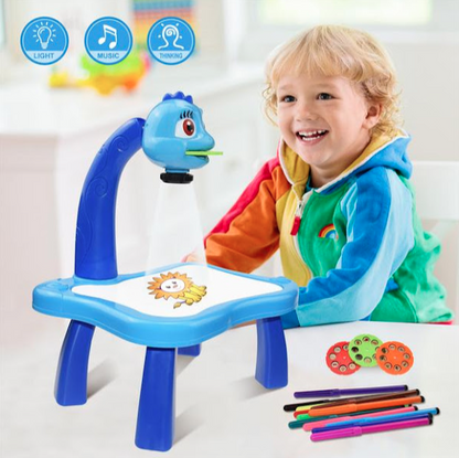 PACHET PROMO: Masuta Pentru Desenat cu Proiector si Diapozitive + CREION pentru desenat 3D cu afisaj LCD pentru desene tridimensionale 3D Pen