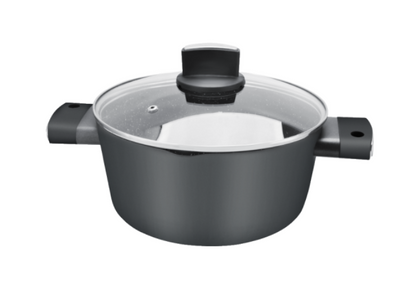 Set de oale Zilan ZLN0942 Negru, cu 9 piese, invelis din marmura si manere fine la atingere
