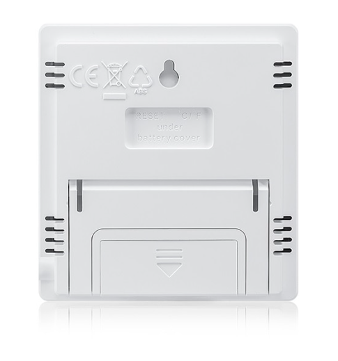Termometru si Higrometru de Camera eOptima® Pro HTC 1, Temperatura, Umiditate, Ceas, Alarma, Valori Minime/Maxime, Senzor Exterior, Profesional, Alb
