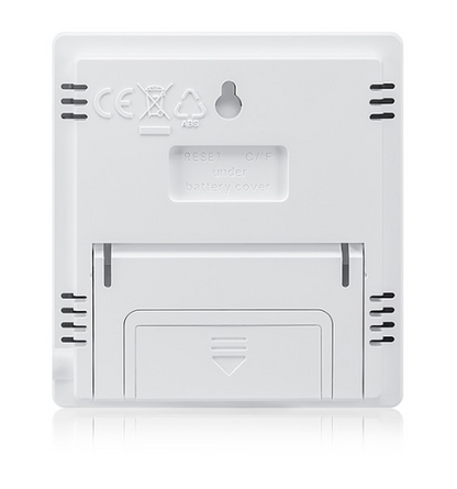 Termometru si Higrometru de Camera eOptima® Pro HTC 1, Temperatura, Umiditate, Ceas, Alarma, Valori Minime/Maxime, Senzor Exterior, Profesional, Alb