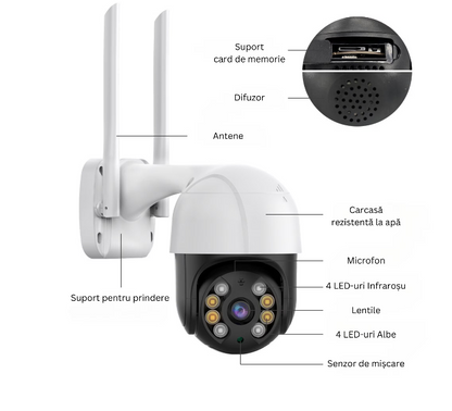 Camera de supraveghere rotativa Q S4 MAX Full HD 8K