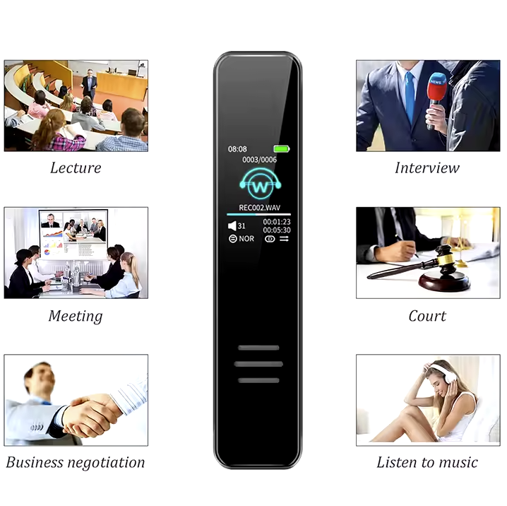 Reportofon digital LCD 8 GB microfon LC501