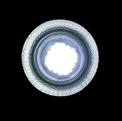 Set 2 Proiectoare 76 mm Angel Eyes cu LED DRL Lumina Alba