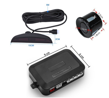 SENZORI PARCARE, CU DISPLAY LED, 4 SENZORI, NEGRU GENIUSPARK