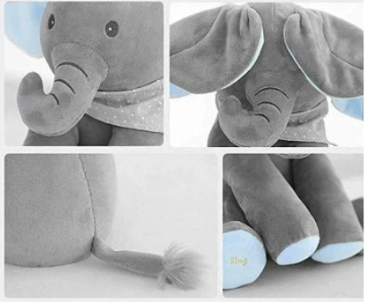 Elefant CUCUBAU interactiv din plus, Vorbeste, Canta si Flutura urechile