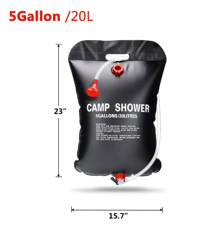DUS SOLAR PENTRU CAMPING, 20 LITRI