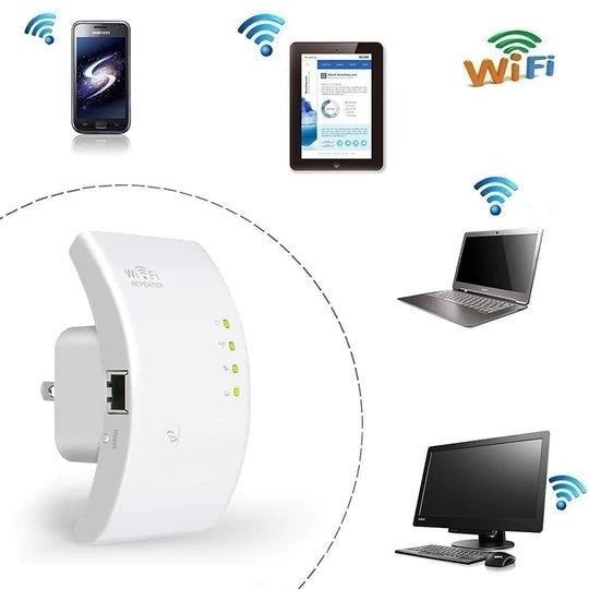 1+1 AMPLIFICATOR DE SEMNAL WIFI, DUBLEAZA SEMNALUL WIRELESS PENTRU INTERNET IN ZONE FARA SEMNAL