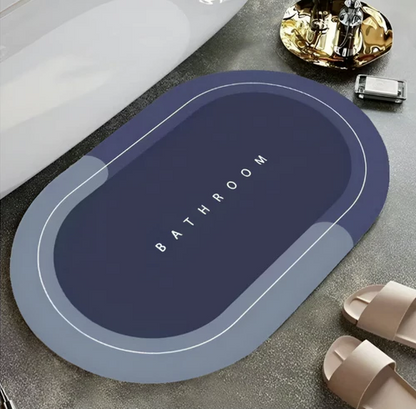 Covor de Baie Antiderapant si Absorbant Model Bathroom Oval 58 x 78 cm