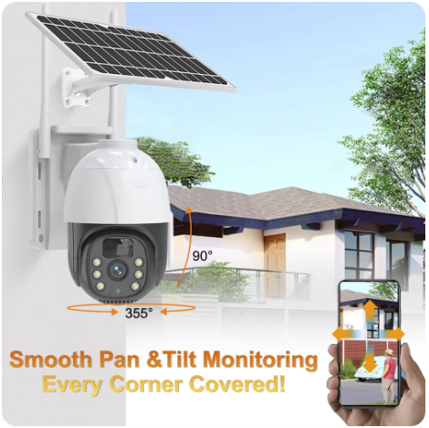 Camera de Supraveghere 4G cu Panou Solar V380 PRO 4MP 2K SLR2K
