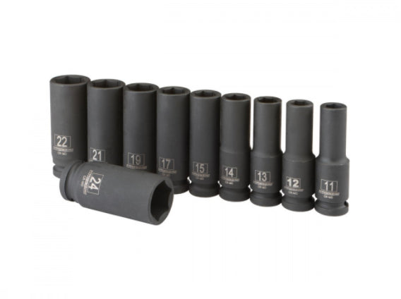 TRUSA 10 PIESE CHEI TUBULARE DE IMPACT LUNGI ½