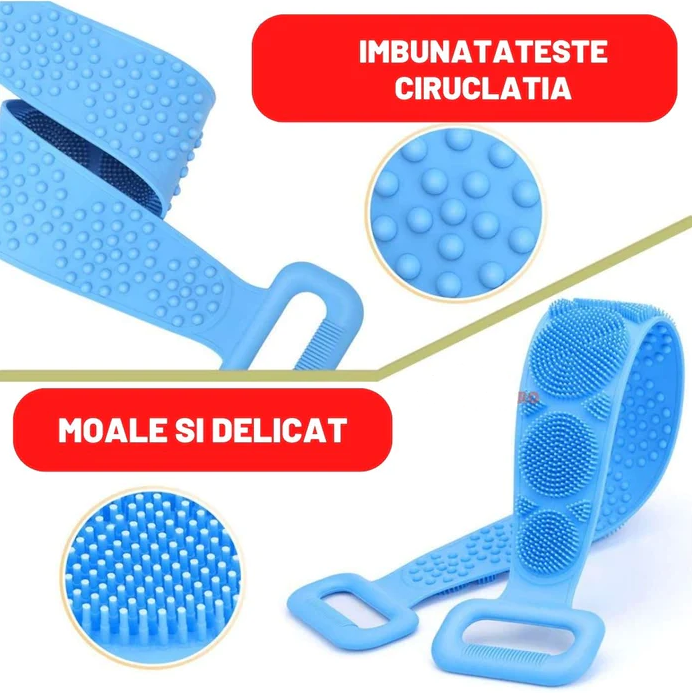 Pachet Promo : 2 x Banda pentru Masarea si Spalarea Spatelui din silicon