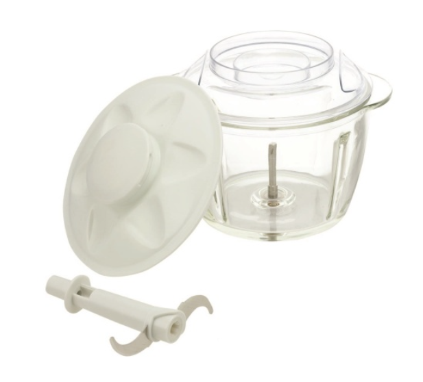 Mini tocator Zilan Rosu, putere 200W, capacitate 1L, vas din sticla