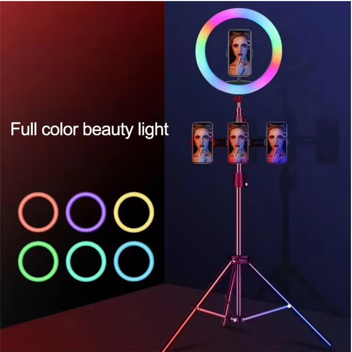 Lampa circulara profesionala LED Ring Light RGB Andowl Q MG34
