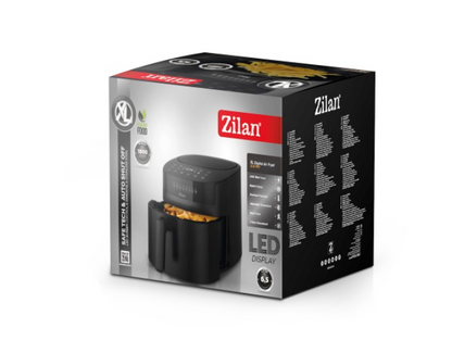 Friteuza cu aer cald Zilan ZLN7999 Negru, putere 1800 W, ecran digital, panou cu comenzi tactile