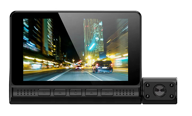 Camera auto tripla Full HD 1080P, monitor 4inch TOUCHSCREEN, bord+habitaclu+spate, rezolutie ultra, 170 grade unghi extra-larg de filmare, senzor G, vedere nocturna, Functie Foto