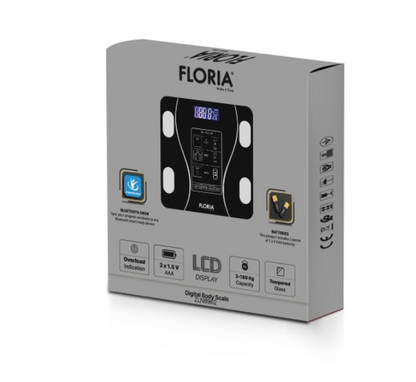 Cantar corporal Zilan ZLN din sticla securizata, capacitate 3-180kg, Aplicatie OKOK, Display LCD