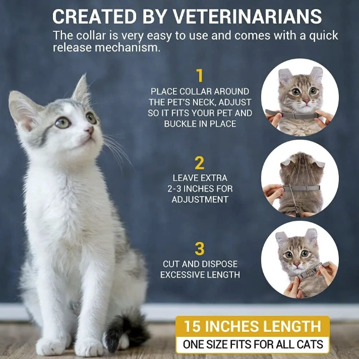 Set X2 Zgarda antiparazitara, pentru purici si capuse, protectie pana la 8 luni pentru animale (caini si pisici)