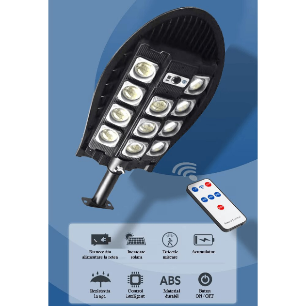 Lampa solara W7103-5 cu 420 led 14 casete