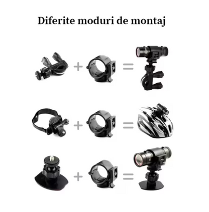 Camera video sport Andowl MINI F9 30 FPS rezistenta la apa praf 1000 mAh