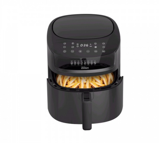 Friteuza cu aer cald Zilan ZLN7999 Negru, putere 1800 W, ecran digital, panou cu comenzi tactile
